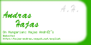 andras hajas business card